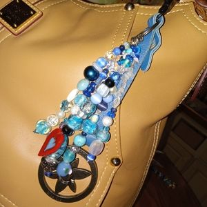 Anuschka hand crafted tote bag charm